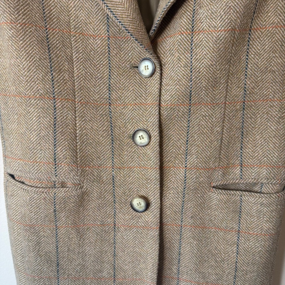 VTG The Limited Wool Blend Herringbone Tweed Blazer Career Academia Size 6 - Picture 3 of 8